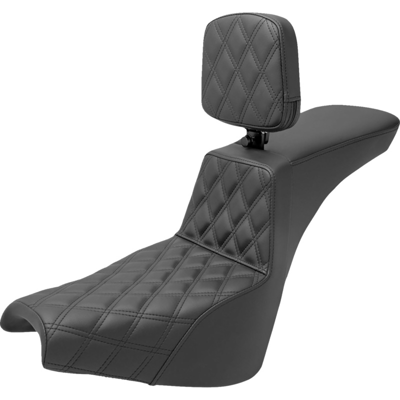 Saddlemen Tour Step-Up Seat – Rider Backrest – Front Lattice Stitch – FXBB/FXST ’18-’23 818-30-192BR