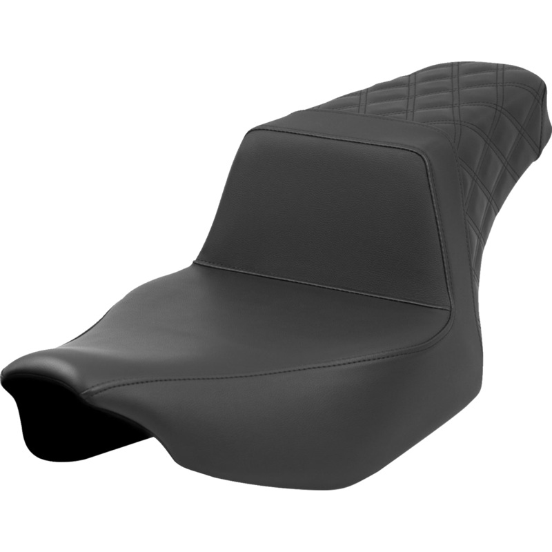 Saddlemen Step-Up Seat – Rear Lattice Stitch – Black – Extended Reach – Street Glide/Road Glide 823-07E-173