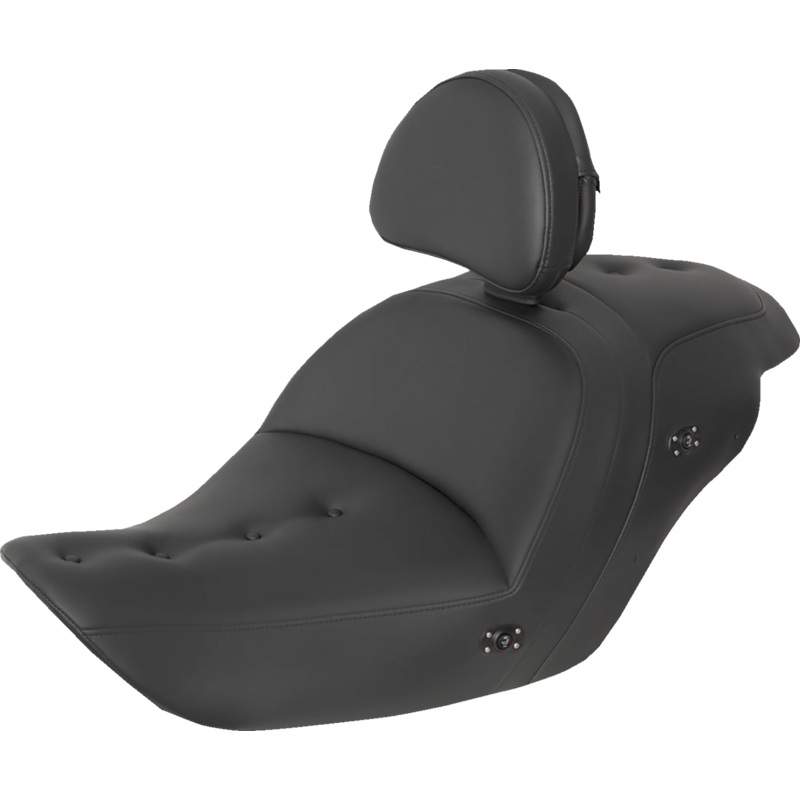 Saddlemen Heated Roadsofa Pillow Top Seat – With Backrest – Black H23-20-181BRHCT