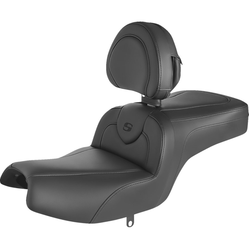 Saddlemen RoadSofa Seat – with Backrest – Black w/ Black Stitching – Challenger ’20-’22 I20-06-187BR
