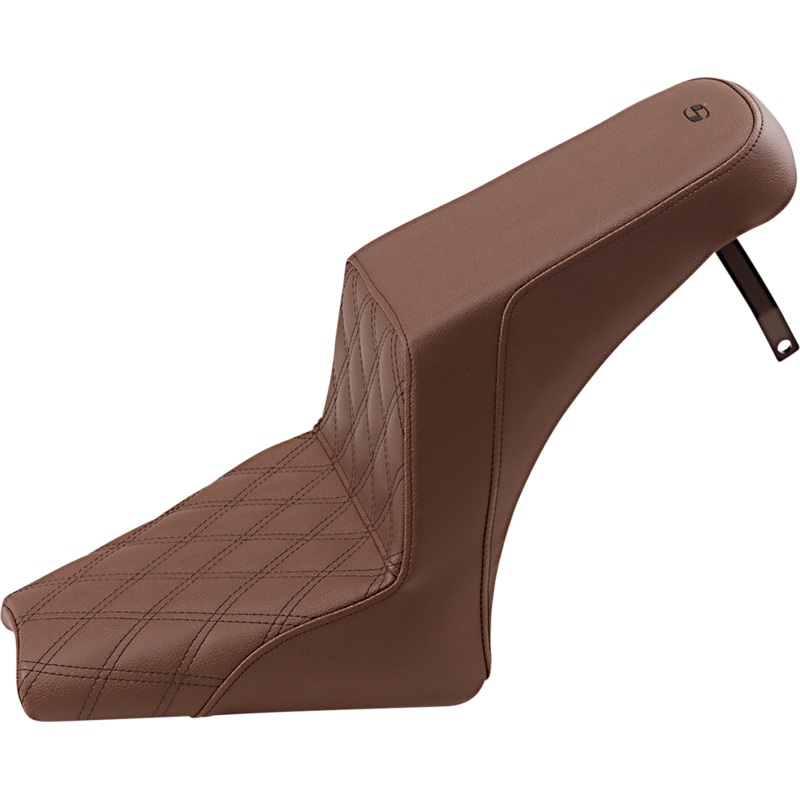 Saddlemen Step-Up Seat – Front Lattice Stitch/Rear Smooth – Brown – Scout Bobber I18-33-172BR