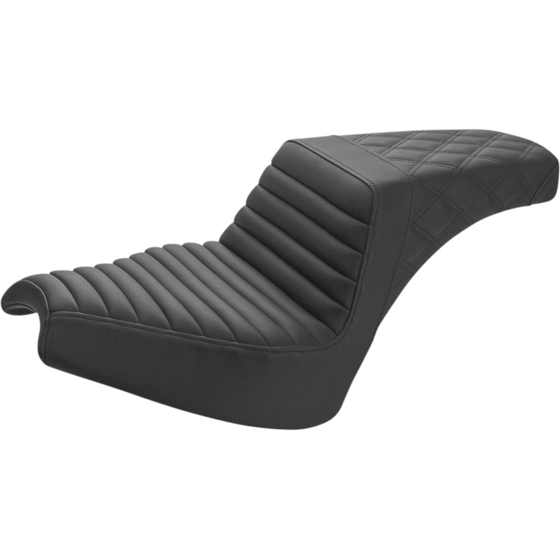 Saddlemen Step-Up Seat – Front Tuck-n’-Roll/Rear Lattice Stitch – Black – Chief I21-04-176