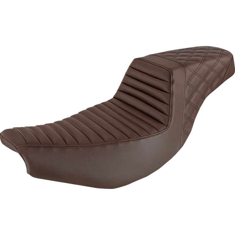 Saddlemen Step-Up Seat – Front Tuck-n’-Roll/Rear Lattice Stitch – Brown – Indian I14-07-176BR