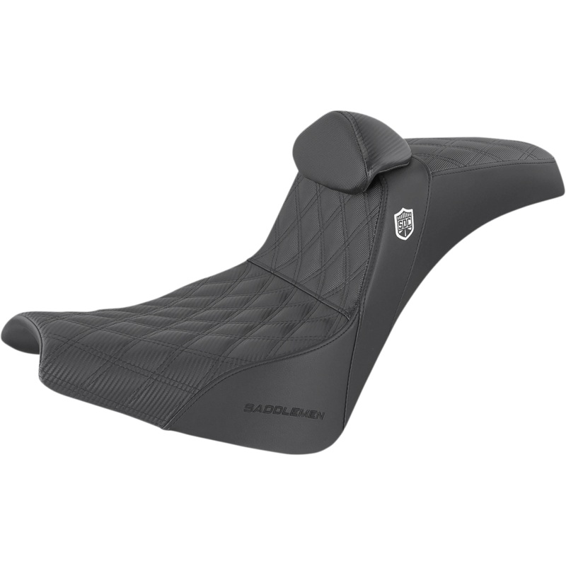 Saddlemen Pro Series SDC Performance Seat – with Backrest – Lattice Stitch/Lumbar Gripper – FX ’18-’23 SC81830DBRT