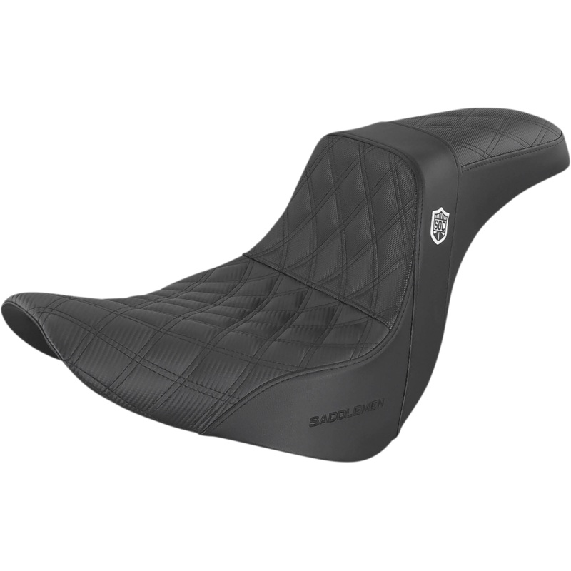 Saddlemen Pro Series SDC Performance Seat – without Backrest – Lattice Stitch/Lumbar Gripper – FL/FX ’18-’23 SC81829DB