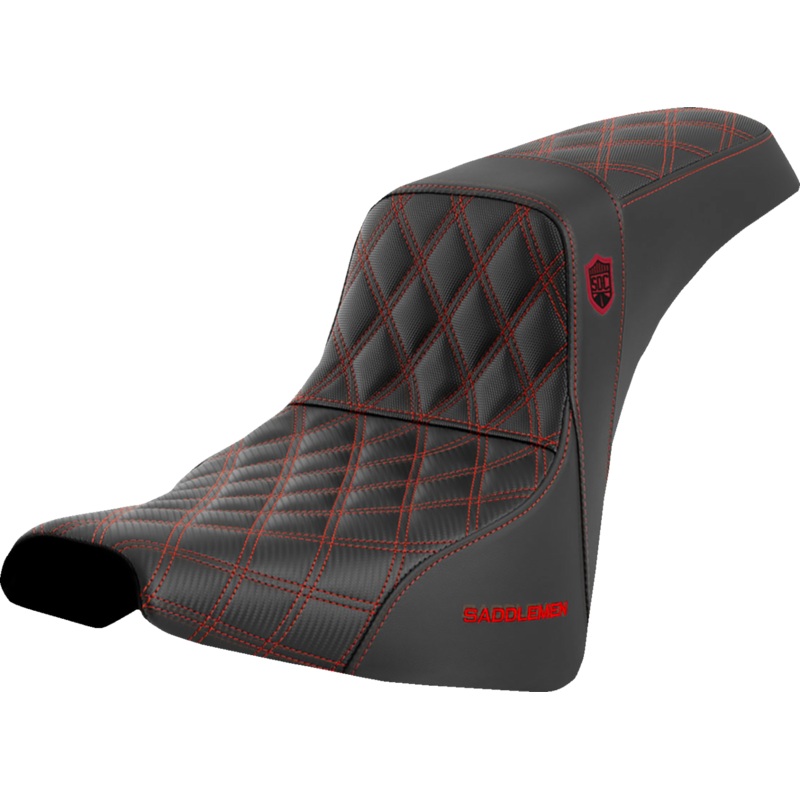 Saddlemen Pro Series SDC Performance Seat – without Backrest – Red Stitch – FXBB/FXST ’18-’23 SC81830RED
