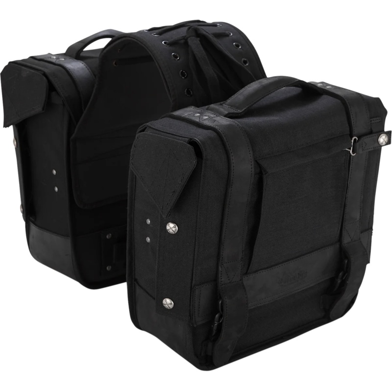 Burly Brand Throw-Over Saddlebag – Black B15-1002B