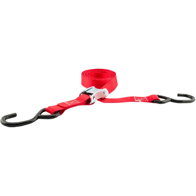 Erickson Buckle Tie-Down – 1″ x 5-1/2′ – 4 Pack -Red 05605