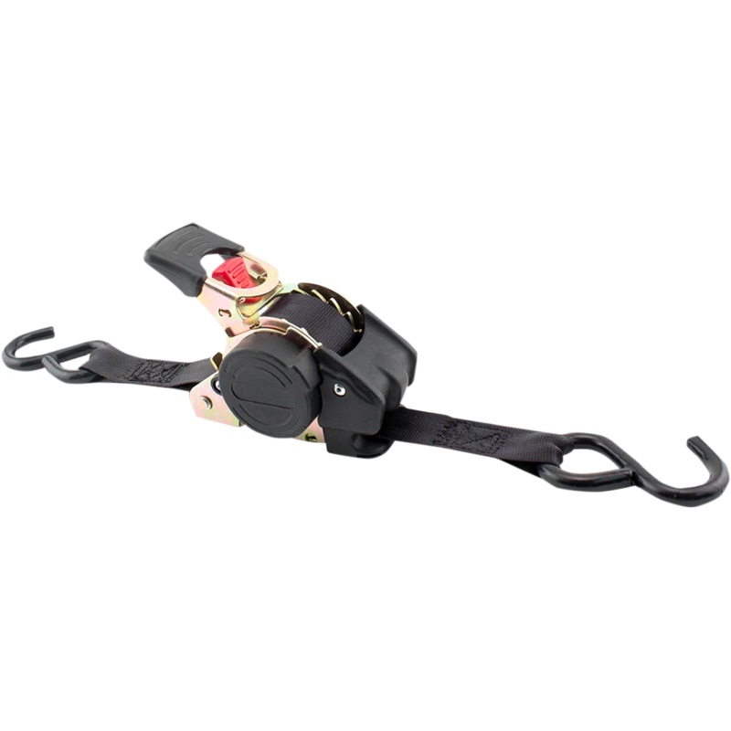Erickson Retractable Ratchet Tie-Downs – 6′ – Black 34413