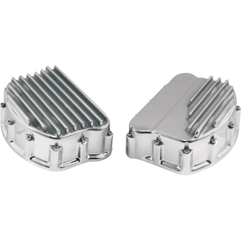 Custom Cycle Finned Rocker Covers – Polished FRC 2003-2