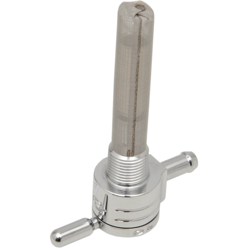 Golan Inc “Click-Slick” Fuel Petcock – Straight – Chrome – 3/8″ NPT 75-516S-CS