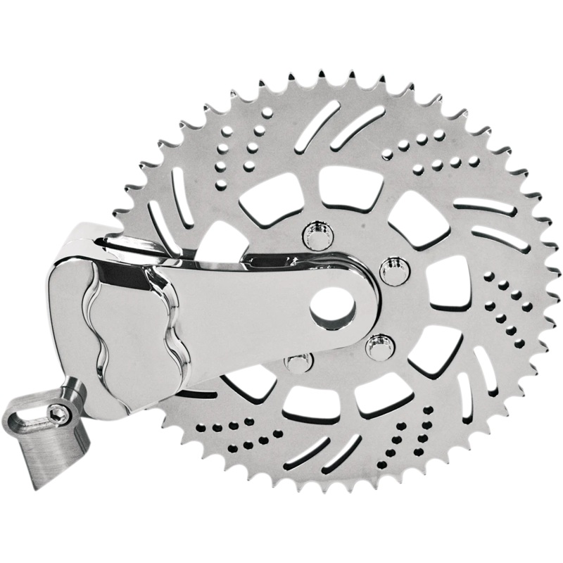 Hawg Halters Inc Sprocket Brake Caliper – Left – Chrome RKSBLCC351