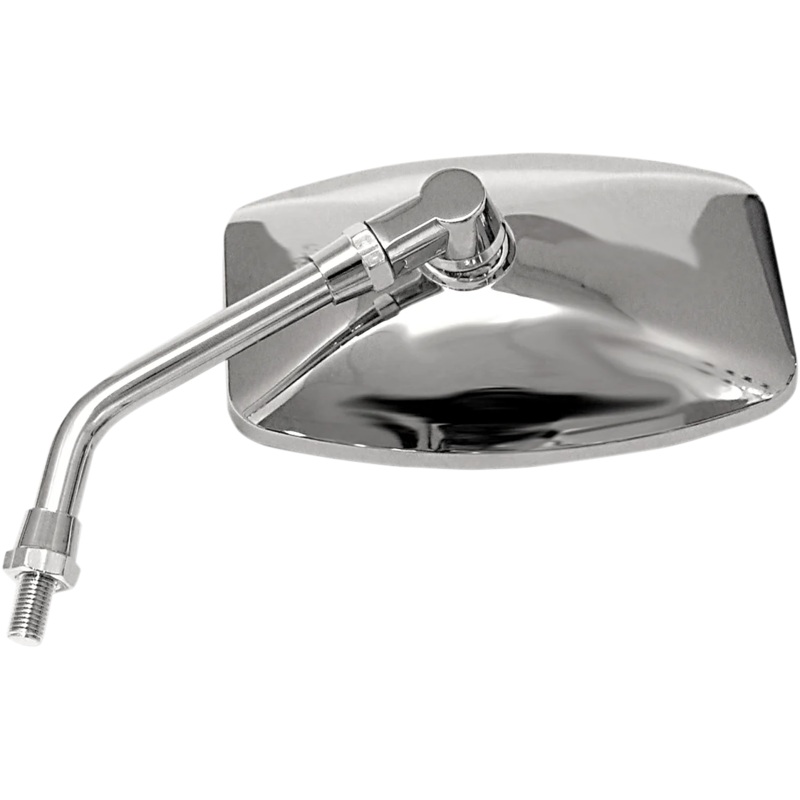 Emgo Mirror – “Big One”/Cruiser – Side View – Rectangle – M10 x 1.25 – Chrome – Each 20-42461
