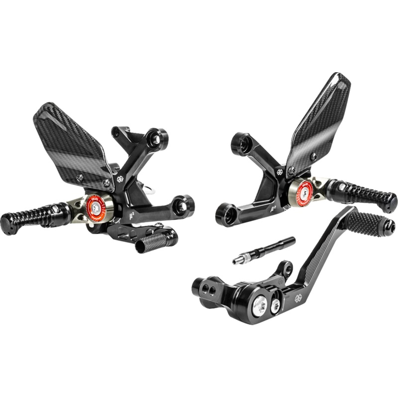 Gilles Tooling MUE2 Rearset – Black – Honda MUE2-H02-B