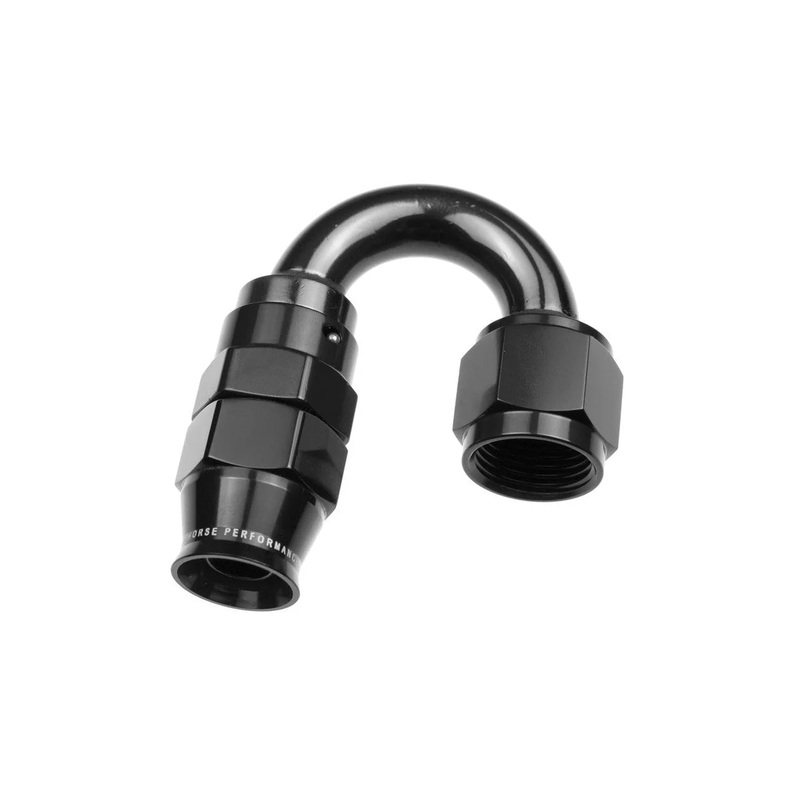 Redhorse Performance 10AN 180 Degree PTFE Reusable Hose End Black 1280-10-2