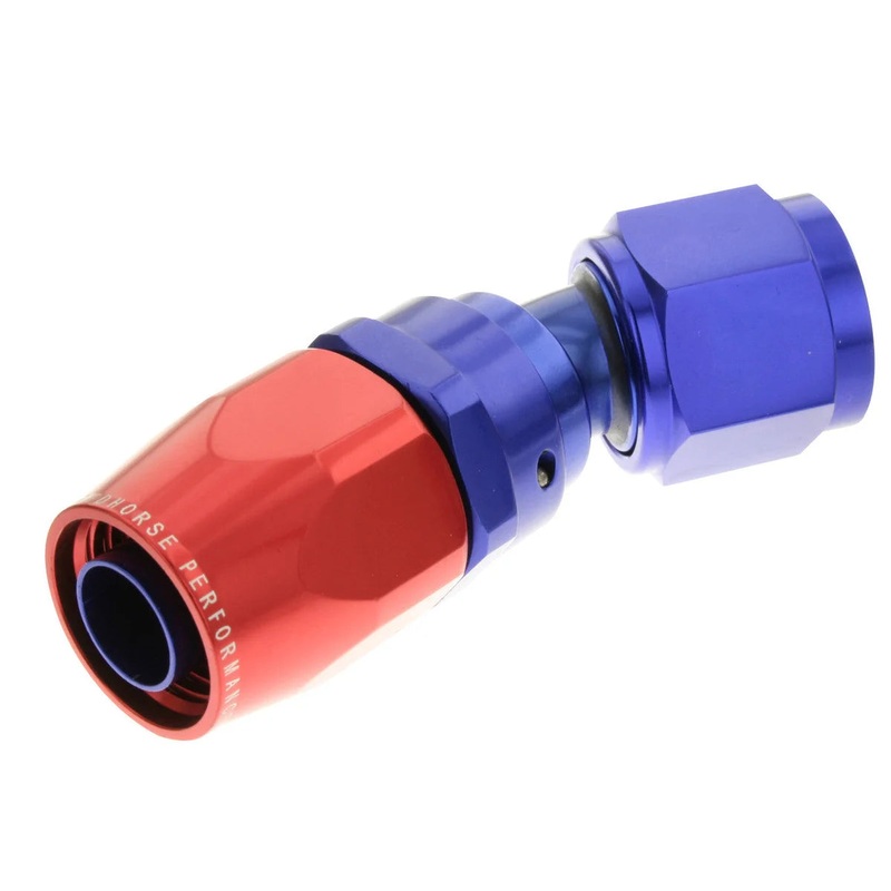 Redhorse Performance 10AN 30 Degree Female Aluminum Hose End RD BLU 1030-10-1