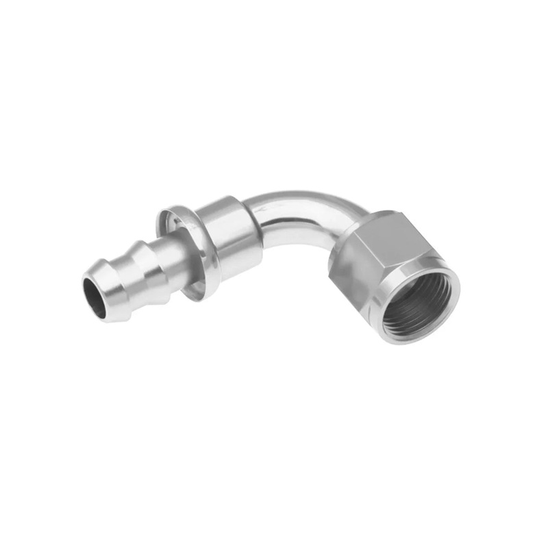 Redhorse Performance 10AN 90 Degree AN Push Lock Hose End Clear 2090-10-5