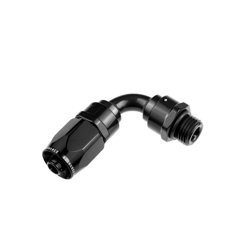 Redhorse Performance 12AN 90Deg Hose End 12AN ORB Male End Black 1390-12-12-2