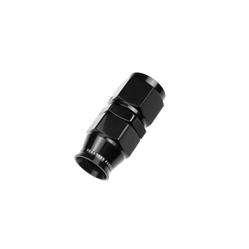 Redhorse Performance 12AN Straight PTFE Reusable Hose End Black 1200-12-2