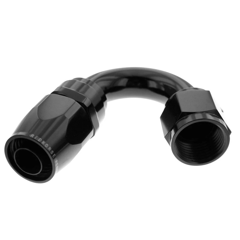 Redhorse Performance 16AN 150 Degree Female Aluminum Hose End Black 1150-16-2