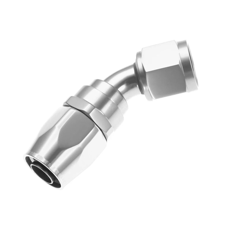 Redhorse Performance 20AN 45Deg Double Swivel Hose End Clear 1045-20-5