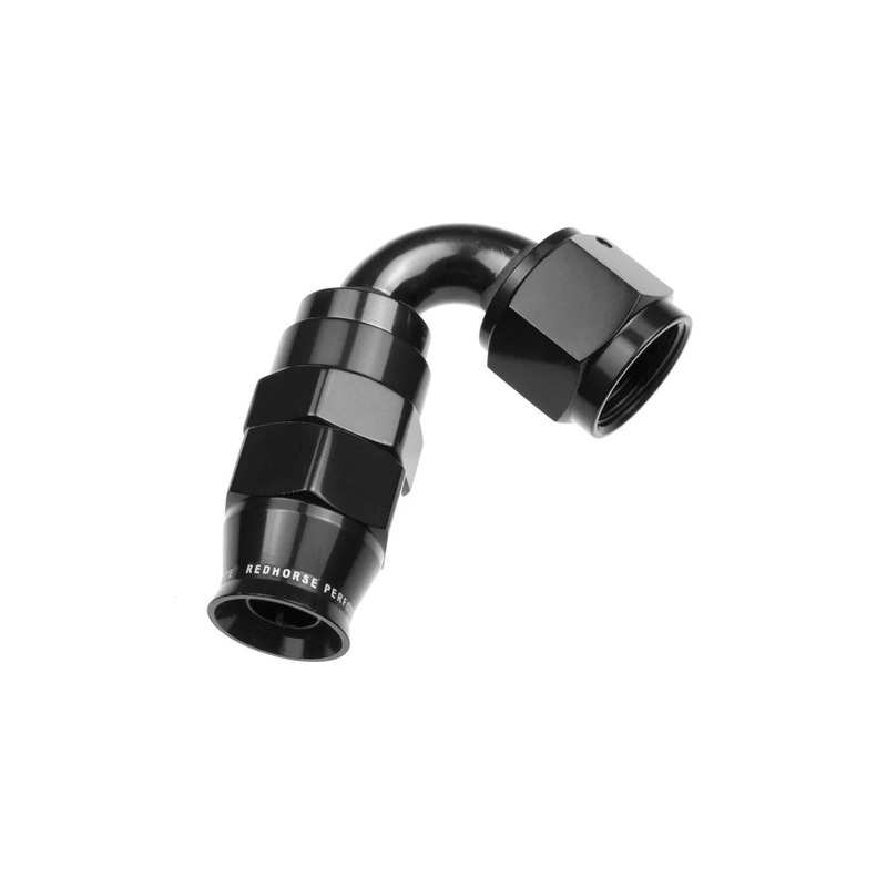Redhorse Performance 4AN 120 Degree PTFE Reusable Hose End Black 1220-04-2