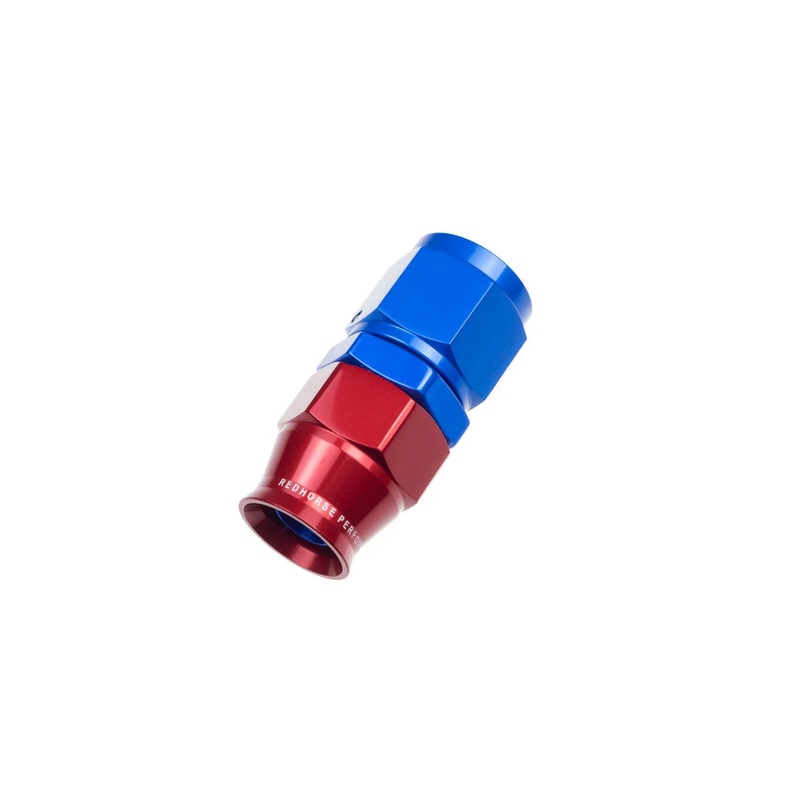 Redhorse Performance 4AN Straight PTFE Reusable Hose End Blue 1200-04-1