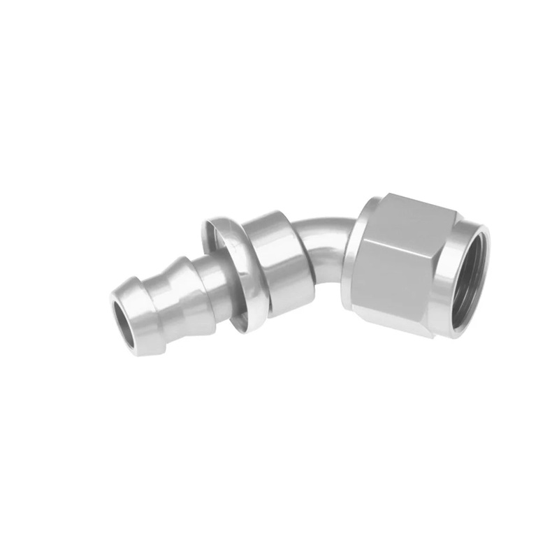 Redhorse Performance 6AN 45 Degree AN Push Lock Hose End Clear 2045-06-5