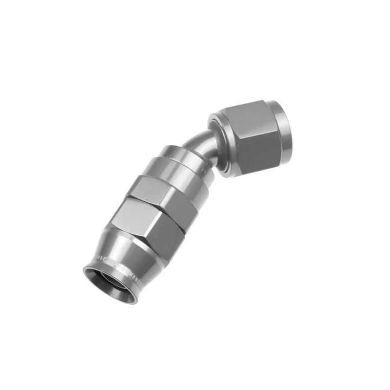 Redhorse Performance 6AN 45 Degree PTFE Reusable Hose End Clear 1245-06-5