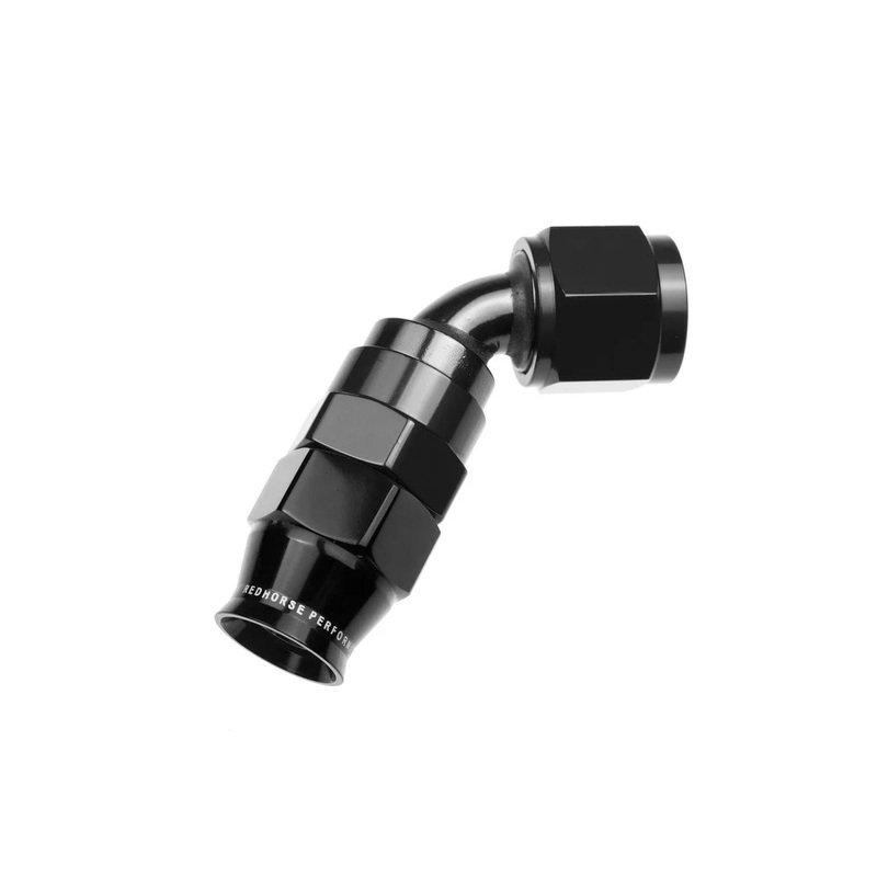 Redhorse Performance 6AN 60 Degree PTFE Reusable Hose End Black 1260-06-2