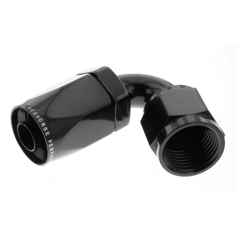 Redhorse Performance 10AN 120Deg Female Alum Hose End Black 6120-10-2