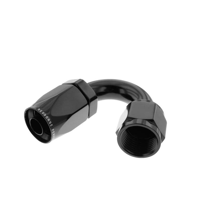 Redhorse Performance 10AN 150Deg Female Alum Hose End Black 6150-10-2