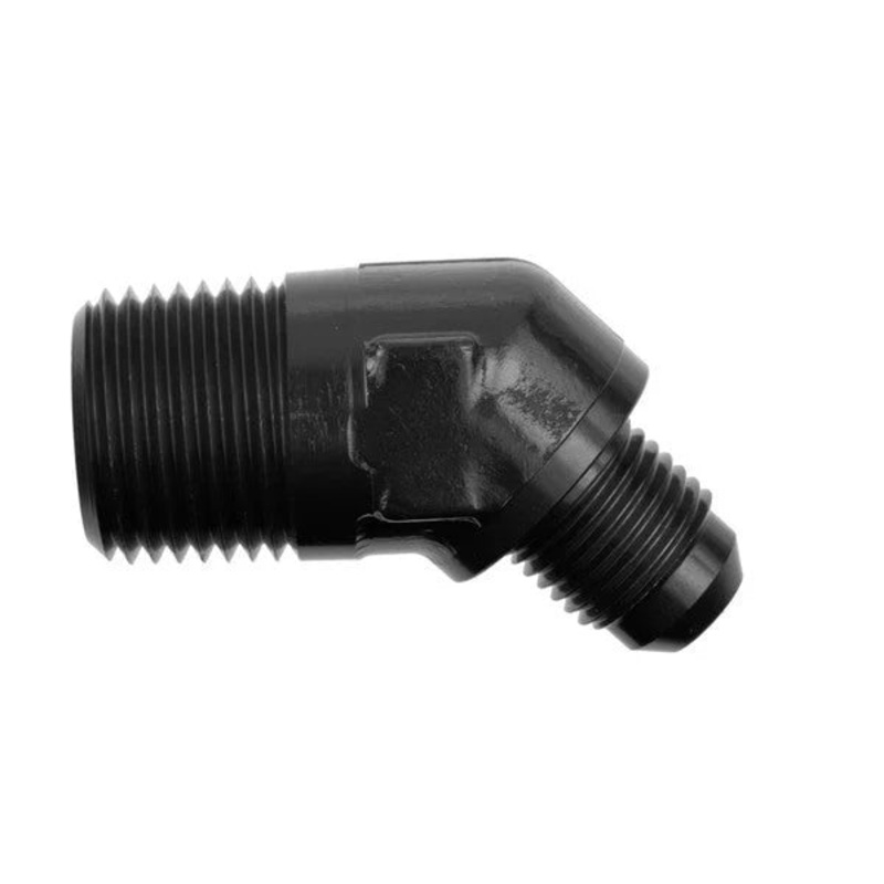 Redhorse Performance 6AN 45Deg Male Adapter to 1/2in NPT Male Black 823-06-08-2