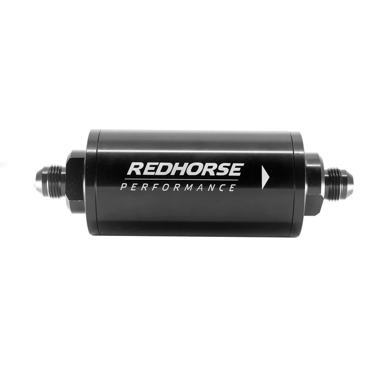 Redhorse Performance 6in Cylindrical In-Line Fuel Filter 10 Micron 4651-08-2-10