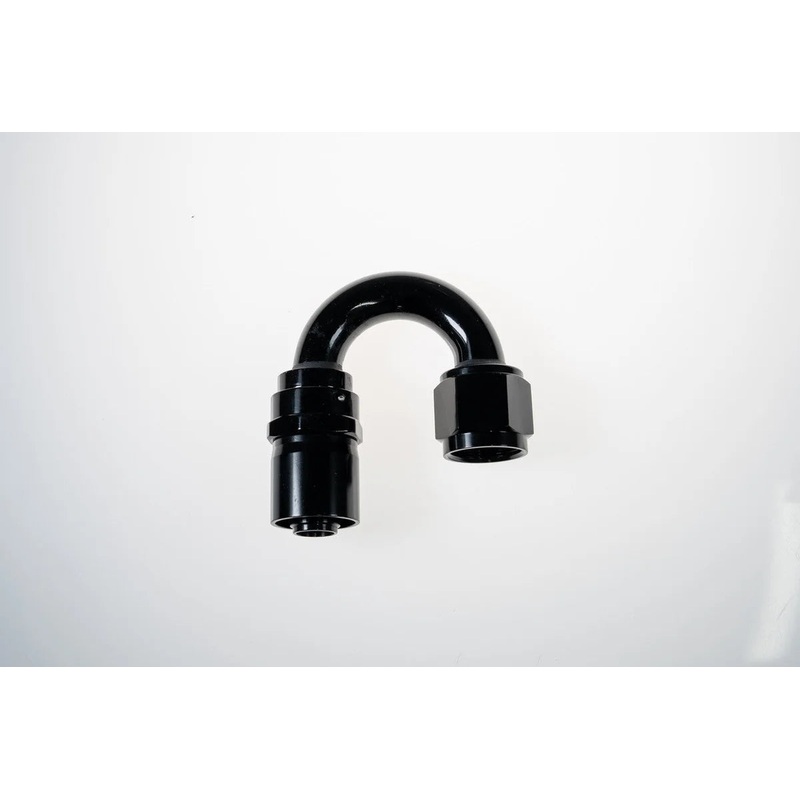 Redhorse Performance 8AN 180Deg Crimp Hose End Black 7182-08-2