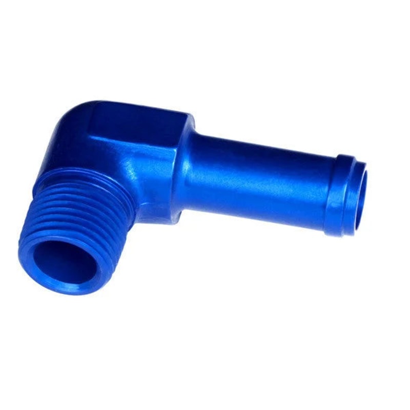Redhorse Performance 3/8in Hose to 1/4in NPT Male 90Deg Blue 842-06-04-1