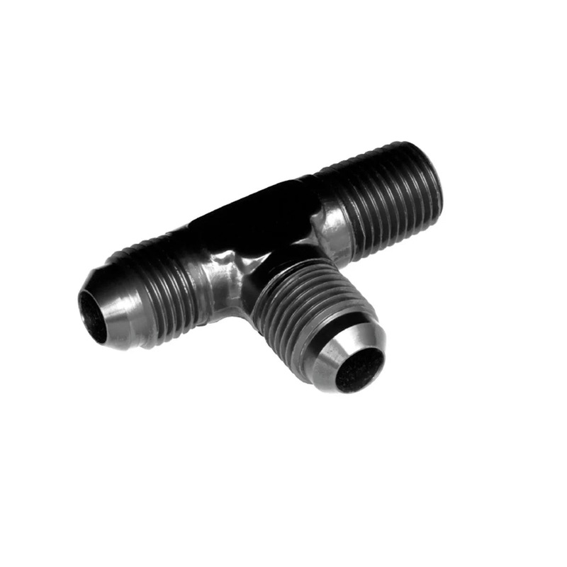 Redhorse Performance 6AN Tee with 1/4in NPT On the Run Black 826-06-04-2