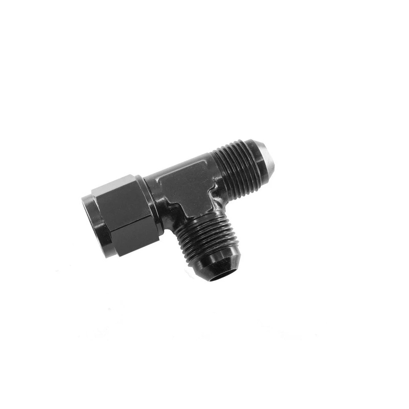 Redhorse Performance 6AN Tee with Female Swivel on Run Black 828-06-2