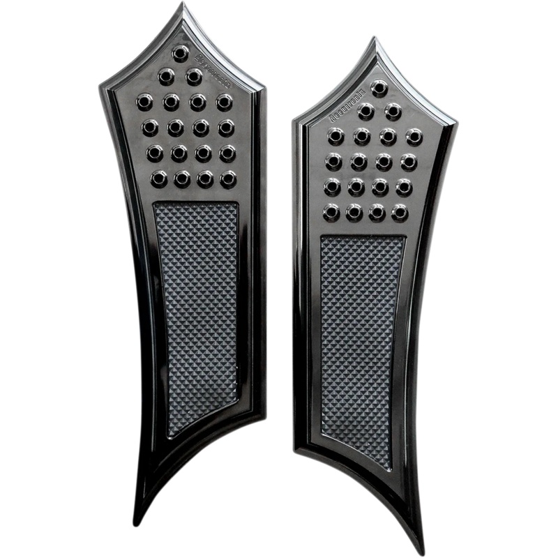 Accutronix Front Floorboards – Extended – Black – Drilled – Instigator – FL FBF01-DIB
