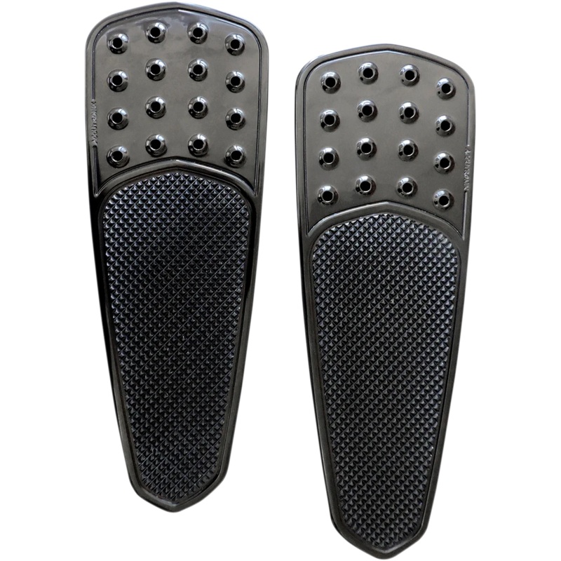 Accutronix Front Floorboards – Extended – Black – Knurled – Teardrop – FL FBF01-KDTB