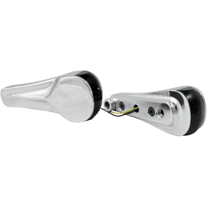 Alloy Art LED Front Turn Signals – Finned – Chrome RGFS2-1