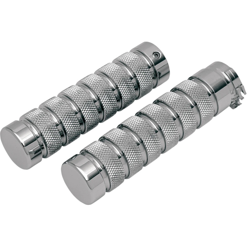 Accutronix Grips – Knurled – Notched – Chrome GR100-KNC