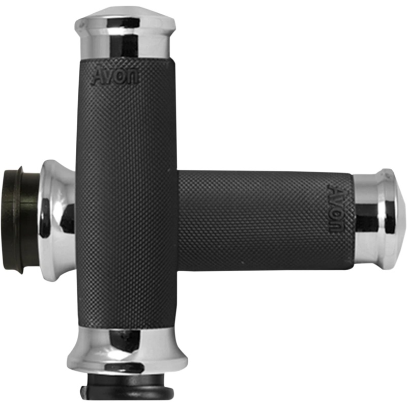 Avon Grips Grips – Custom Contour – TBW – Chrome CC-85-CH-FLY