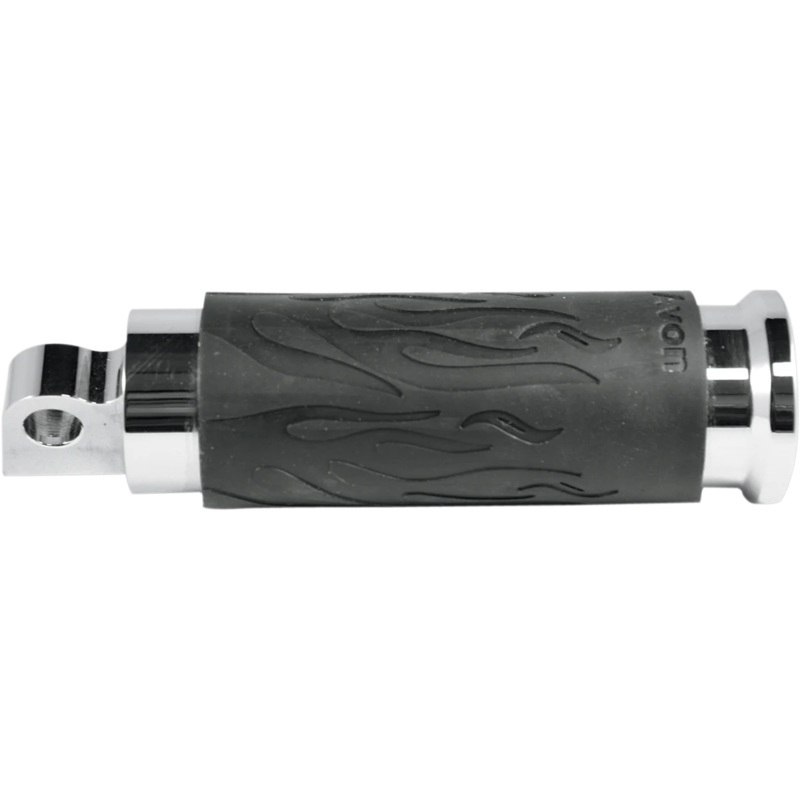 Avon Grips Footpegs – Flame – Chrome FP-FLA-80