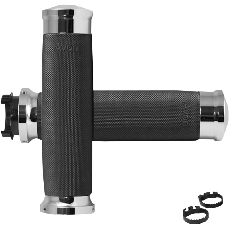 Avon Grips Grips – Custom Contour – Metric – Chrome MT-CC-85-CH