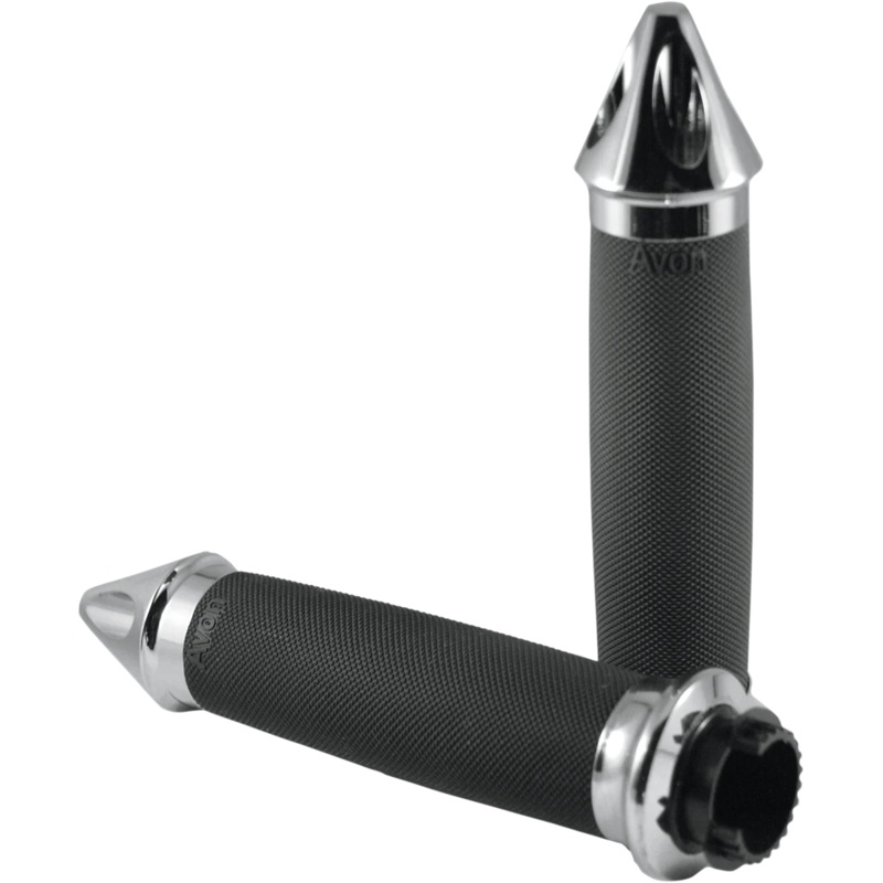 Avon Grips Grips – Custom – Spike End – Touring – Chrome MT-CC-85-CH-SPK