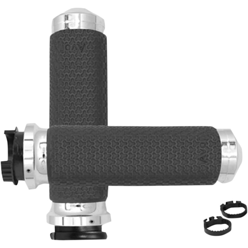 Avon Grips Grips – Memory Foam – Medium – Metric – Chrome MT-MF-63A-CH