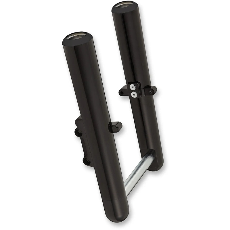 Arlen Ness Fork Legs – Black Anodized – Hot Legs – Custom Single Disc – Smooth – ’00-’07 06-523