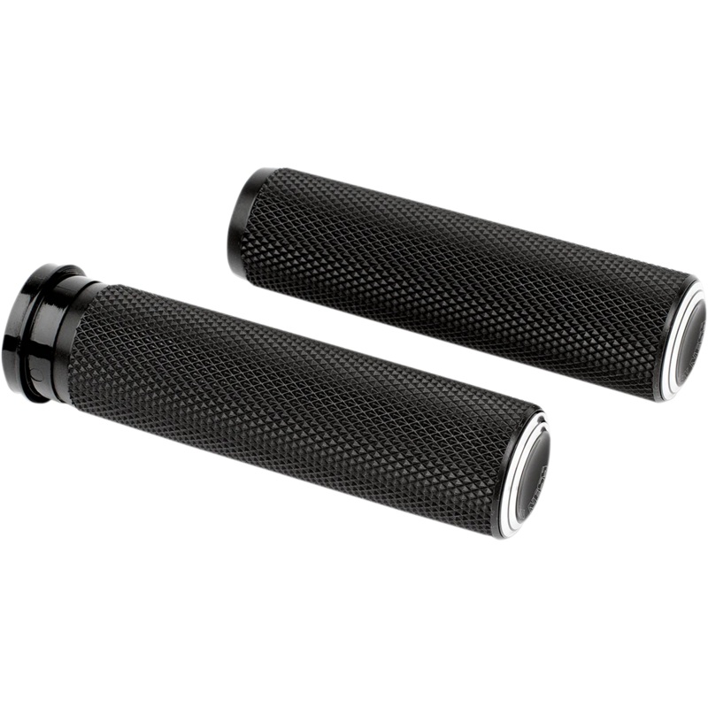 Arlen Ness Grips – Dual Ring – TBW – Black 07-310