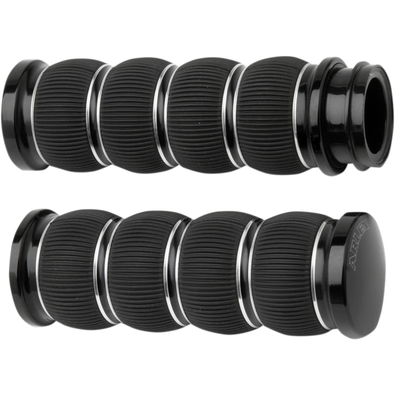 Arlen Ness Grips – Ring Leader – TBW – Black 07-315